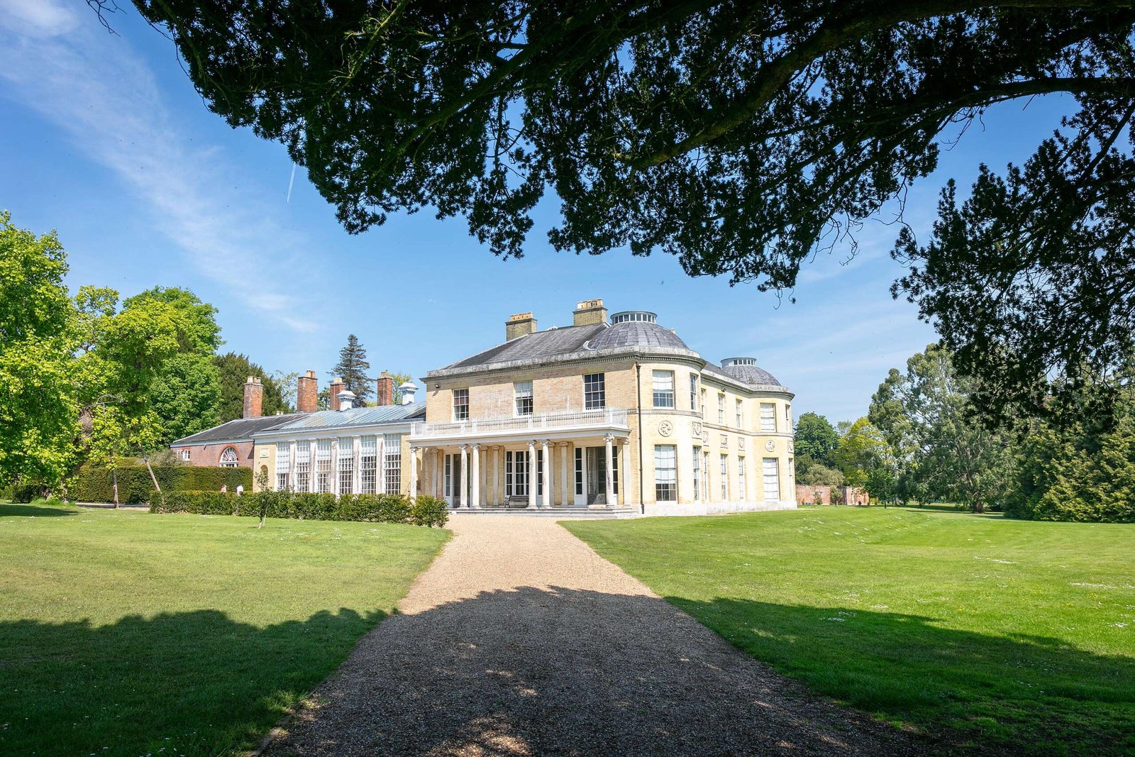The exterior view of Belmont house.